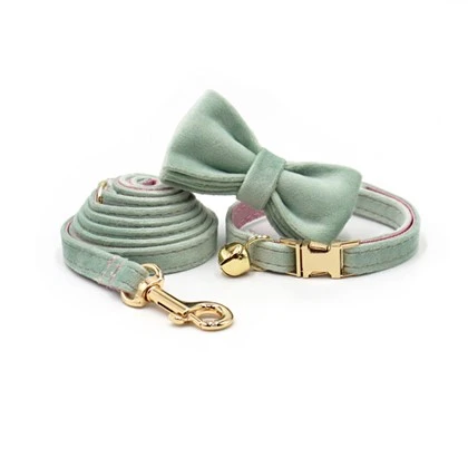 Mint pink kattehalsbånd sæt